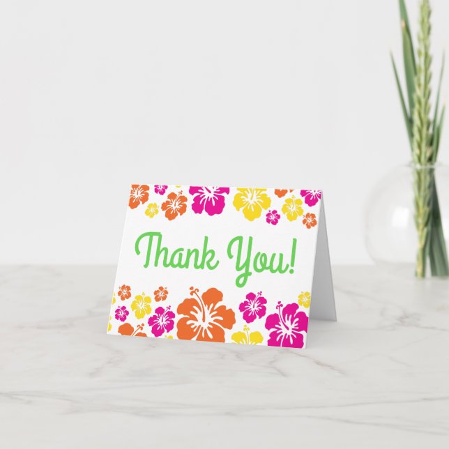 Aloha Niedlich Hawaiian 1. Geburtstag Party Thema Karte (Vorderseite)