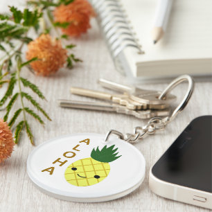 Aloha Niedlich Kawaii Ananas Schlüsselanhänger