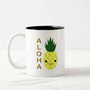 Aloha Niedlich Kawaii Ananas Zweifarbige Tasse