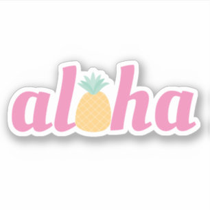 Aloha - Niedliche Ananas VSCO Girls Contour Aufkleber