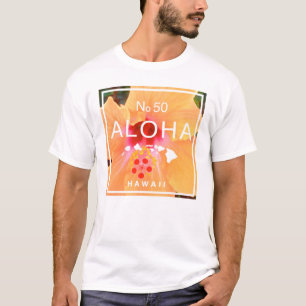 Aloha No 50 Orange Hibiskus T-Shirt