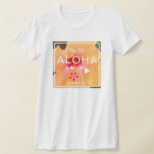 Aloha No 50 Orange Hibiskus T-Shirt