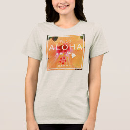 Aloha No 50 Orange Hibiskus Tri-Blend Shirt