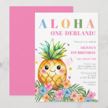 Aloha Onederland Tropische Ananas 1. Geburtstag