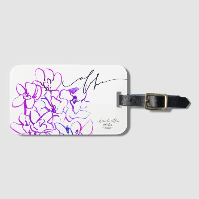Aloha Orchideen-Gepäck/Taschen-Umbau Gepäckanhänger (Vorderseite (Horizontal))