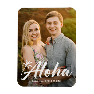 Aloha-Palmenbaum-Feiertagsfoto Magnet
