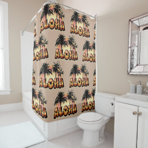 Aloha Palmtree Duschvorhang