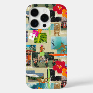 Aloha Paradise Hawaiian Vintage Postkarten-Etasche iPhone 16 Pro Hülle