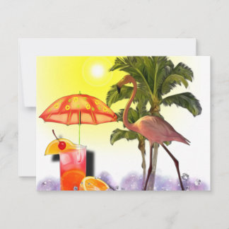 Aloha-Party-Einladung  Mitteilungskarte