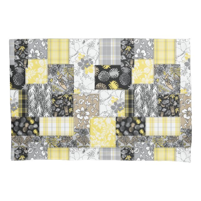 Aloha Patchwork Hawaiianische Tropenprinzen - Neut Kissenbezug (Vorderseite)