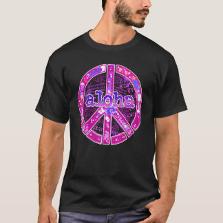 Aloha Peace Sign Pink Design T-Shirt