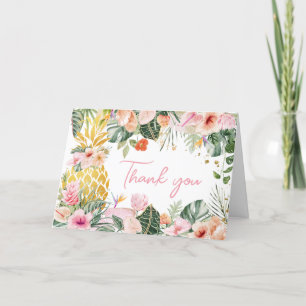 Aloha Pineaple Baby Dusche Dankeskarte