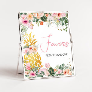 Aloha Pineaple Baby Shower Favoriten Poster