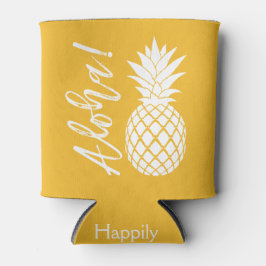 Aloha Pineaple Beach Party Luau | gelb weiß Dosenkühler