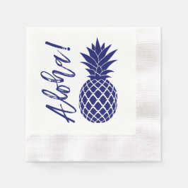 Aloha Pineaple Beach Party Luau | Marine weiß Serviette