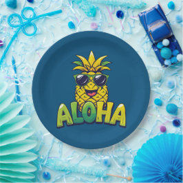 Aloha Pineaple Collection Aquamarin Paper Teller