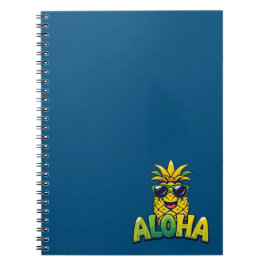 Aloha Pineaple Collection Aquamarinen Spiralband Notizblock