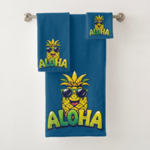 Aloha Pineaple Collection Aquamarines Badezimmer H