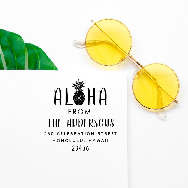 Aloha Pineaple Custom Family Name Rücksendeadresse Permastempel (Von Creator hochgeladen)
