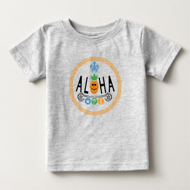 Aloha Pineaple Design - Baby Fine Jersey T - Shirt (Vorderseite)
