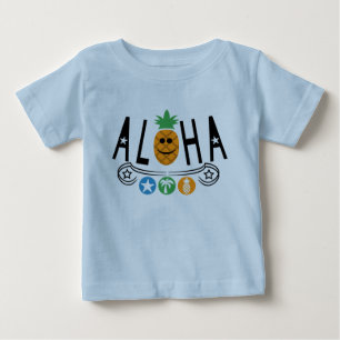 Aloha Pineaple Design - Baby Fine Jersey T - Shirt