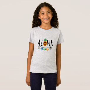 Aloha Pineaple Design - Girls' Fine Jersey T-Shir T-Shirt