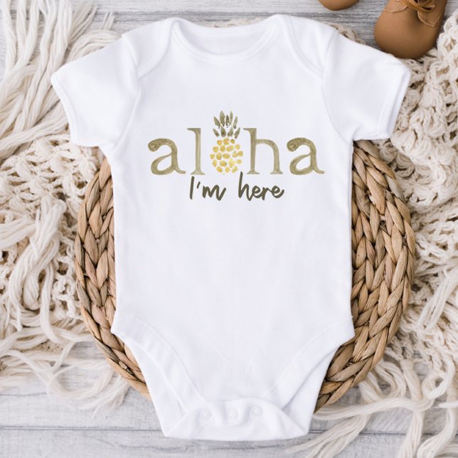 Aloha Pineaple New Baby Bodysuit Strampler (Von Creator hochgeladen)