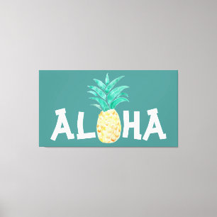 Aloha Pineaple Painting Leinwand
