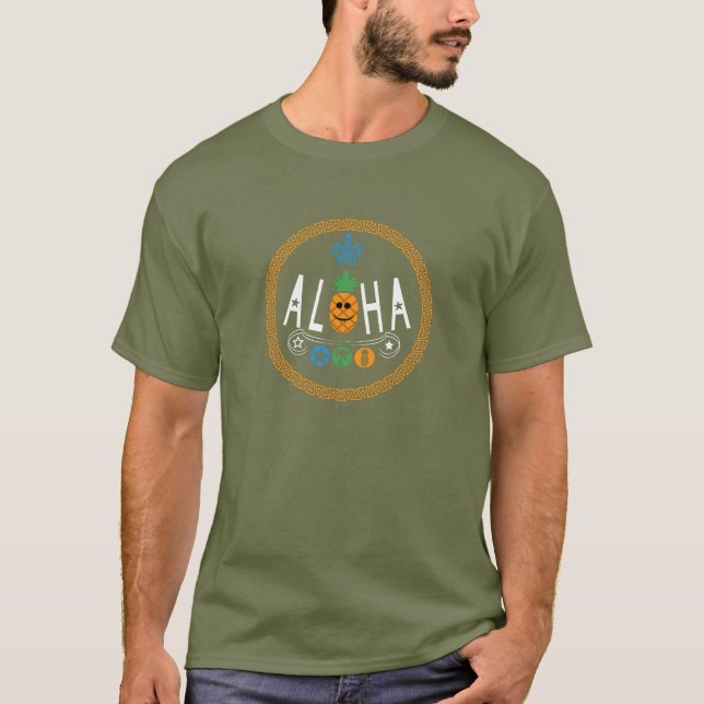 Aloha Pineappdesign - Dark T - Shirt (Vorderseite)