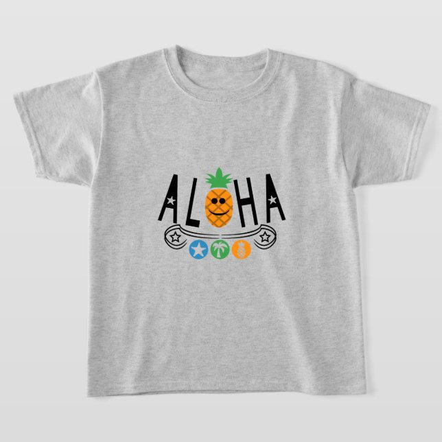 Aloha Pineappdesign - Girls' Basic T - Shirt (Ablage )