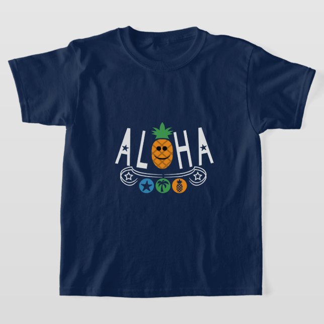 Aloha Pineappdesign - Kids' Basic T - Shirt (Ablage )
