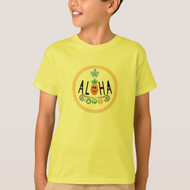 Aloha Pineappdesign - Kids' Basic T - Shirt (Vorderseite)