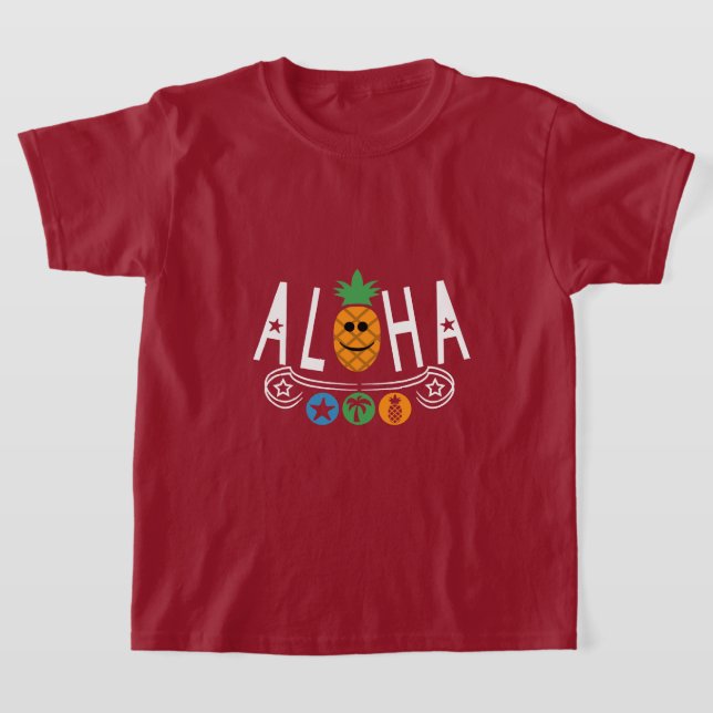 Aloha Pineappdesign - Kids' Basic T - Shirt (Ablage )