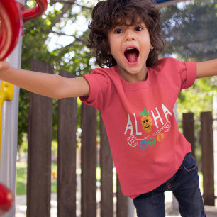 Aloha Pineappdesign - Kinderhähne TAGLESS® T-Sh T-Shirt