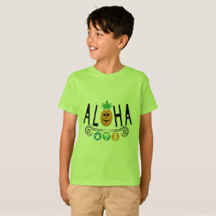 Aloha Pineappdesign - Kinderhähne TAGLESS® T-Sh T-Shirt