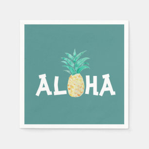 Aloha Pineappel Tropical Party Paper Napkin Serviette