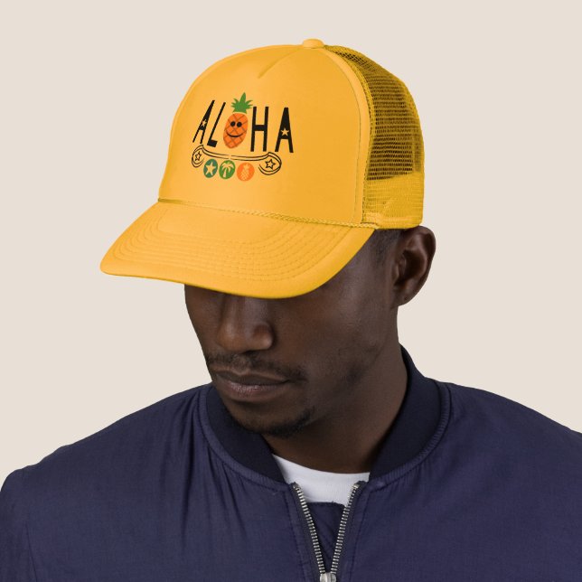 Aloha Pineapple Design - Trucker Hat Truckerkappe (Beispiel)
