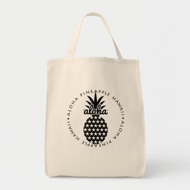 aloha pineapple hawaii　shoppingbag tragetasche (Vorne)