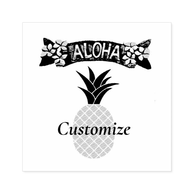 Aloha Pineapple Thunder_Cove Gummistempel (Prägung)