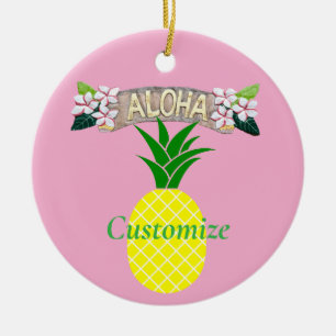 Aloha Pineapple Thunder_Cove Keramik Ornament