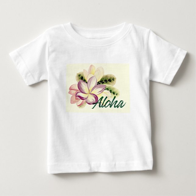 Aloha Plumeria Baby T-shirt (Vorderseite)