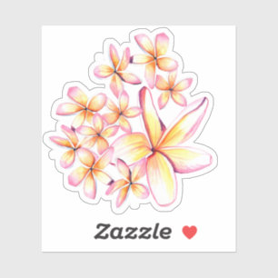 Aloha Plumeria bllossoms Hawaiiansticker Aufkleber