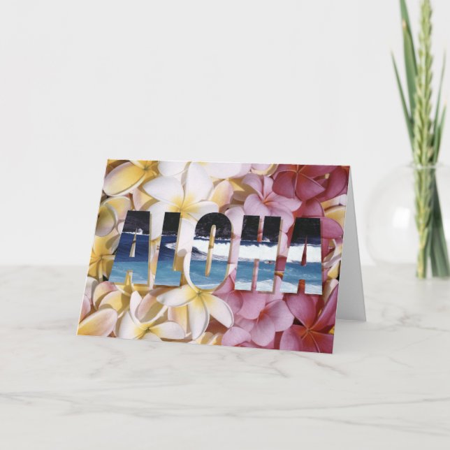Aloha Plumeria Greeting Cards Karte (Vorderseite)
