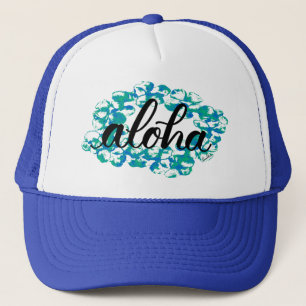 Aloha Plumeria-Leu-Fernlastfahrer-Hut Truckerkappe