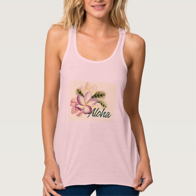 Aloha Plumeria Tank Top (Vorderseite)
