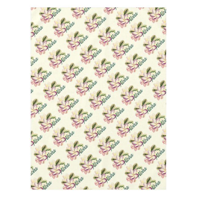 Aloha Plumeria Tischdecke (Vorderseite)