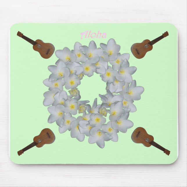 Aloha PlumeriaWreath. Mousepad (Vorne)