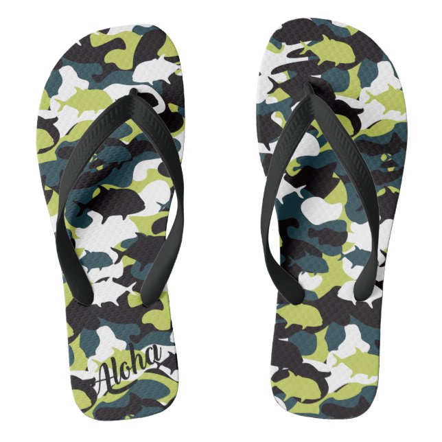 Aloha Print Slippers - Flip Flops (Fußbett)