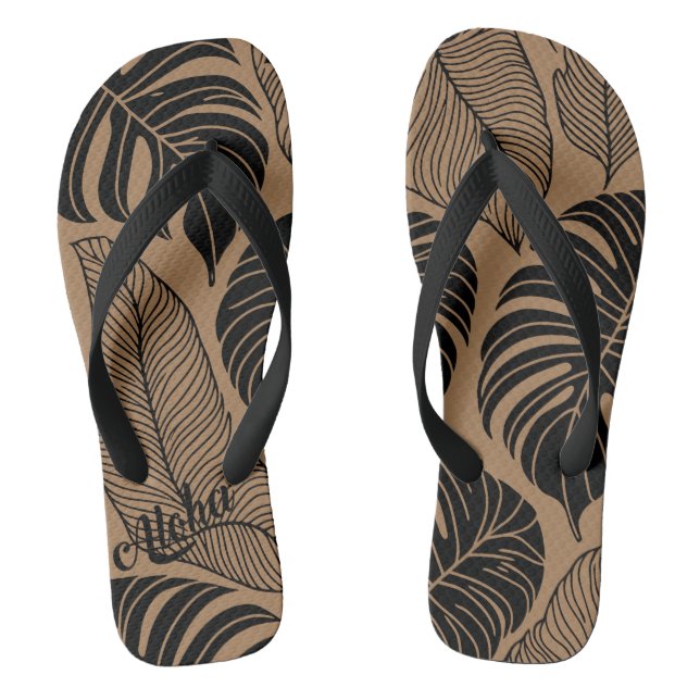 Aloha Print Slippers - Flip Flops (Fußbett)