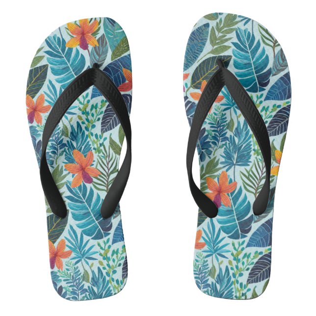 Aloha Print Slippers - Flip Flops (Fußbett)